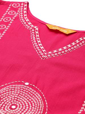 Ethnic Motifs Printed Panelled  Cotton Kurta with Trousers & With Dupatta 2
