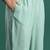 Plus Size Sea Green Embroidered Straight Kurta Trousers With Dupatta set