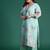 Plus Size Sea Green Embroidered Straight Kurta Trousers With Dupatta set