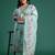 Plus Size Sea Green Embroidered Straight Kurta Trousers With Dupatta set
