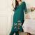 Floral Printed Thread Work  Cotton Kurta With Palazzos