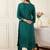 Floral Printed Thread Work  Cotton Kurta With Palazzos
