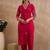 Women Ethnic Motifs Embroidered Cotton Kurta with Trousers