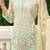 Floral Embroidered Sequinned Straight Organza Kurta With Trousers And Dupatta