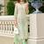 Floral Embroidered Sequinned Straight Organza Kurta With Trousers And Dupatta