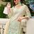 Floral Embroidered Sequinned Straight Organza Kurta With Trousers And Dupatta