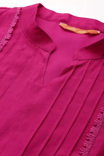 Embroidered Panelled Kurta with Trousers