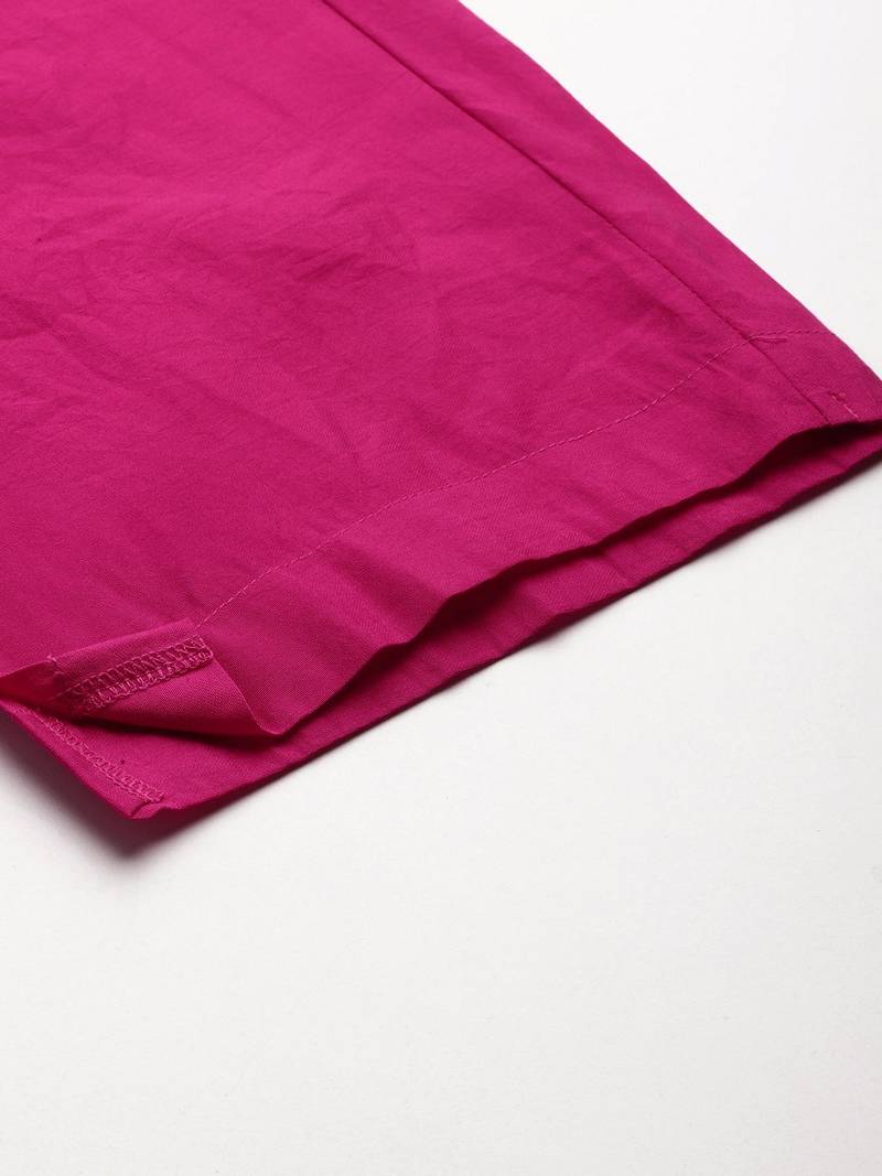 Embroidered Panelled Kurta with Trousers