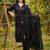 Women Floral Printed Regular Thread Work Cotton Kurta with Trousers & Dupatta