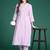 Floral Embroidered Thread Work  Cotton Kurta with Trousers