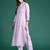 Floral Embroidered Thread Work  Cotton Kurta with Trousers