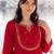 Women Embroidered Empire Thread Work Kurta with Trousers & With Dupatta