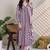 Women Floral Printed Empire  Cotton Kurta with Trousers & Dupatta