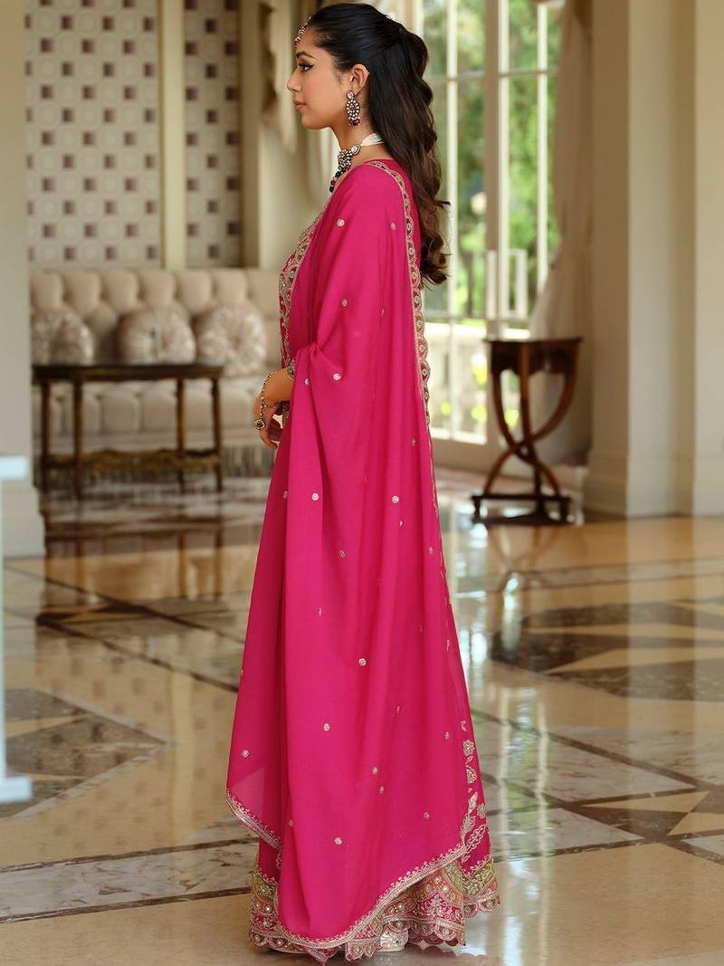Women Ethnic Motifs Embroidered Regular Kurta with Sharara & With Dupatta