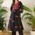 Women Animal Printed Tiered Thread Work  Cotton Kurta with Trousers
