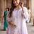 Women Floral Embroidered Tiered Thread Work Kurta with Trousers & Dupatta