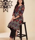 Women Printed Regular  Cotton Kurta with Trousers