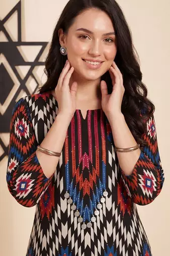 Women Printed Regular  Cotton Kurta with Trousers
