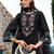 Floral Embroidered Tie-Up Neck Thread Work Straight Kurta With Trousers & Dupatta