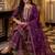 Women Ethnic Motifs Embroidered Regular Thread Work Kurta with Palazzos & With Dupatta