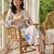Women Floral Printed Regular Linen Kurta with Trousers & With Dupatta