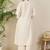 Floral Embroidered Mandarin Collar Thread Work  Cotton A-Line Kurta & Palazzo