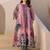Striped A-Line Pure Cotton Kurta With Trousers