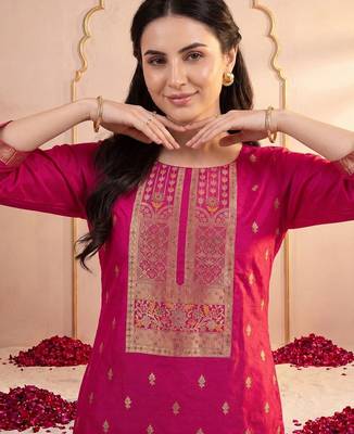 Women Ethnic Motifs Regular Kurta with Trousers & With Dupatta 2