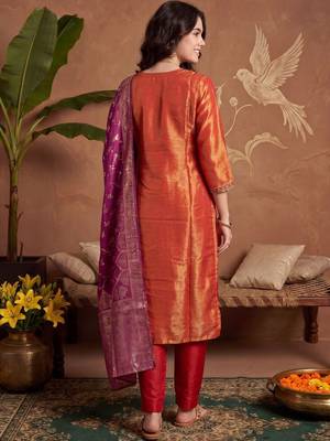 Women Ethnic Motifs Printed Regular Kurta with Trousers & With Dupatta 4