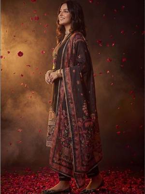 Women Ethnic Motifs Embroidered Regular Thread Work Kurta with Trousers & With Dupatta 6