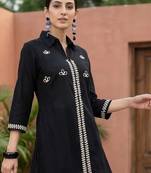 Women Ethnic Motifs Embroidered Regular Thread Work  Cotton Kurta with Palazzos