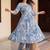 Women Floral Printed Pleated  Cotton Kurta with Trousers