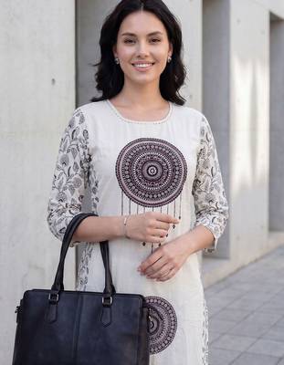 Women Ethnic Motifs Printed Regular  Cotton Kurta with Trousers & With Dupatta 2