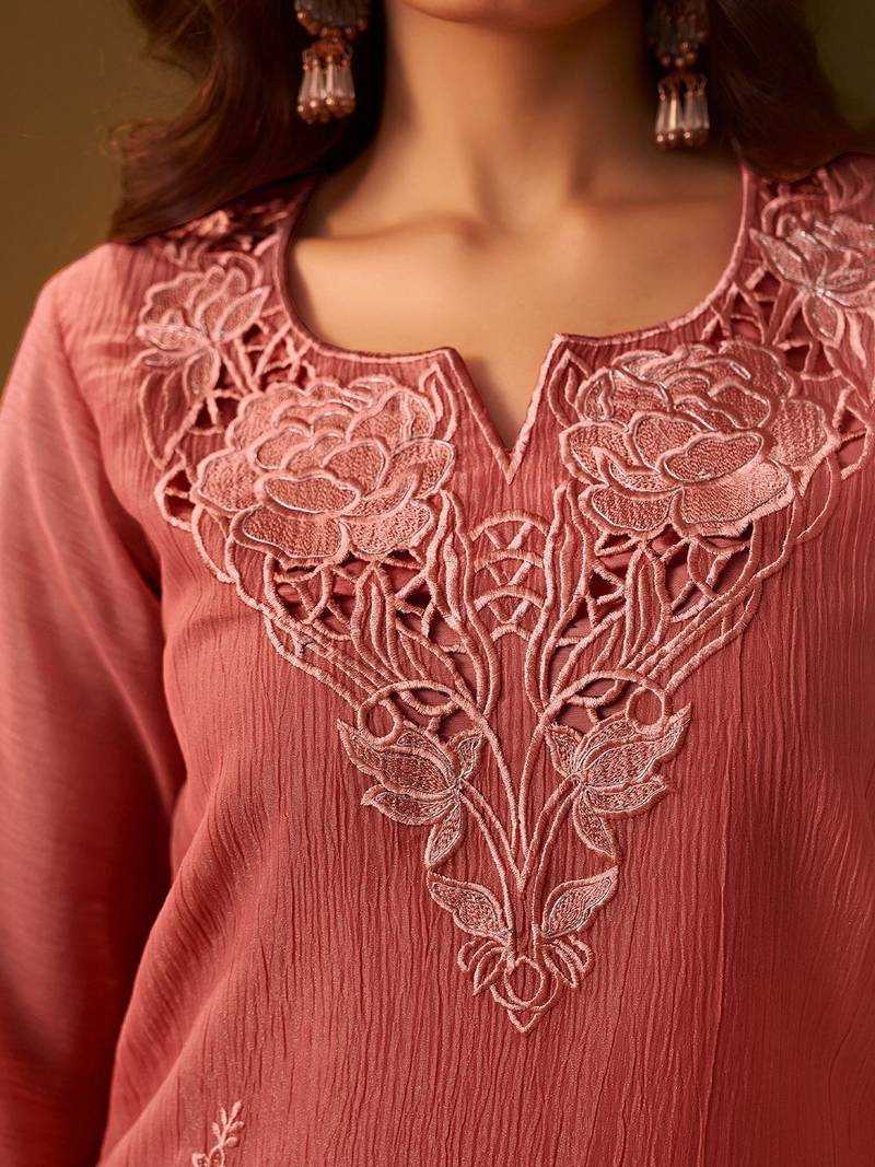 Women Floral Embroidered Kurta with Trousers & Dupatta