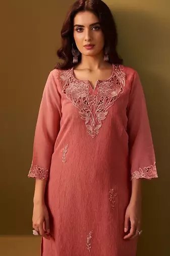 Women Floral Embroidered Kurta with Trousers & Dupatta