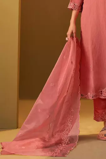 Women Floral Embroidered Kurta with Trousers & Dupatta