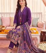 Women Ethnic Motifs Regular Thread Work Kurta with Trousers & With Dupatta