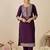 Ethnic Motifs Embroidered Thread Work Straight Kurta With Trousers & Dupatta