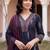 Women Ethnic Motifs Embroidered Panelled Thread Work  Cotton Kurta with Trousers & With Dupatta