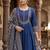 Women Ethnic Motifs Printed Pleated Thread Work  Cotton Kurta with Trousers & With Dupatta