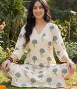 Women Ethnic Motifs Printed A-Line Kurta with Palazzo