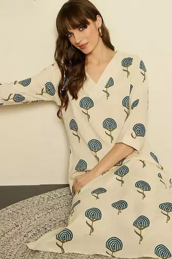 Women Ethnic Motifs Printed A-Line Kurta with Palazzo