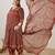 Plus Size Maroon Printed A-Line Kurta Trousers With Dupatta Set
