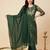 Women Bandhani Dyed Regular Thread Work Kurta with Trousers & With Dupatta