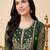 Women Bandhani Dyed Regular Thread Work Kurta with Trousers & With Dupatta