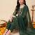 Women Bandhani Dyed Regular Thread Work Kurta with Trousers & With Dupatta