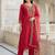 Women Ethnic Motifs Embroidered Regular Thread Work Liva Kurta with Trousers & With Dupatta