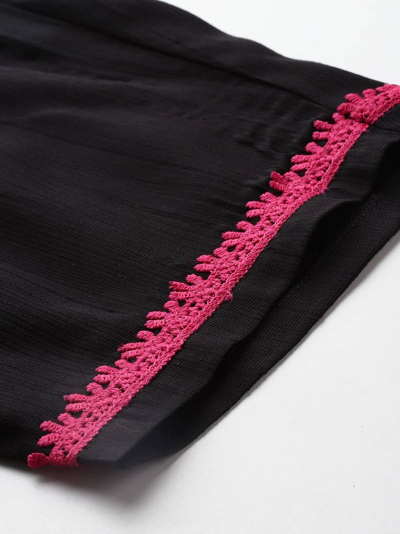 Ethnic Motifs Embroidered Thread Work Kurta with Trousers
