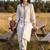 Women Floral Embroidered Regular Thread Work Pure Cotton Kurta with Trousers