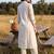 Women Floral Embroidered Regular Thread Work Pure Cotton Kurta with Trousers
